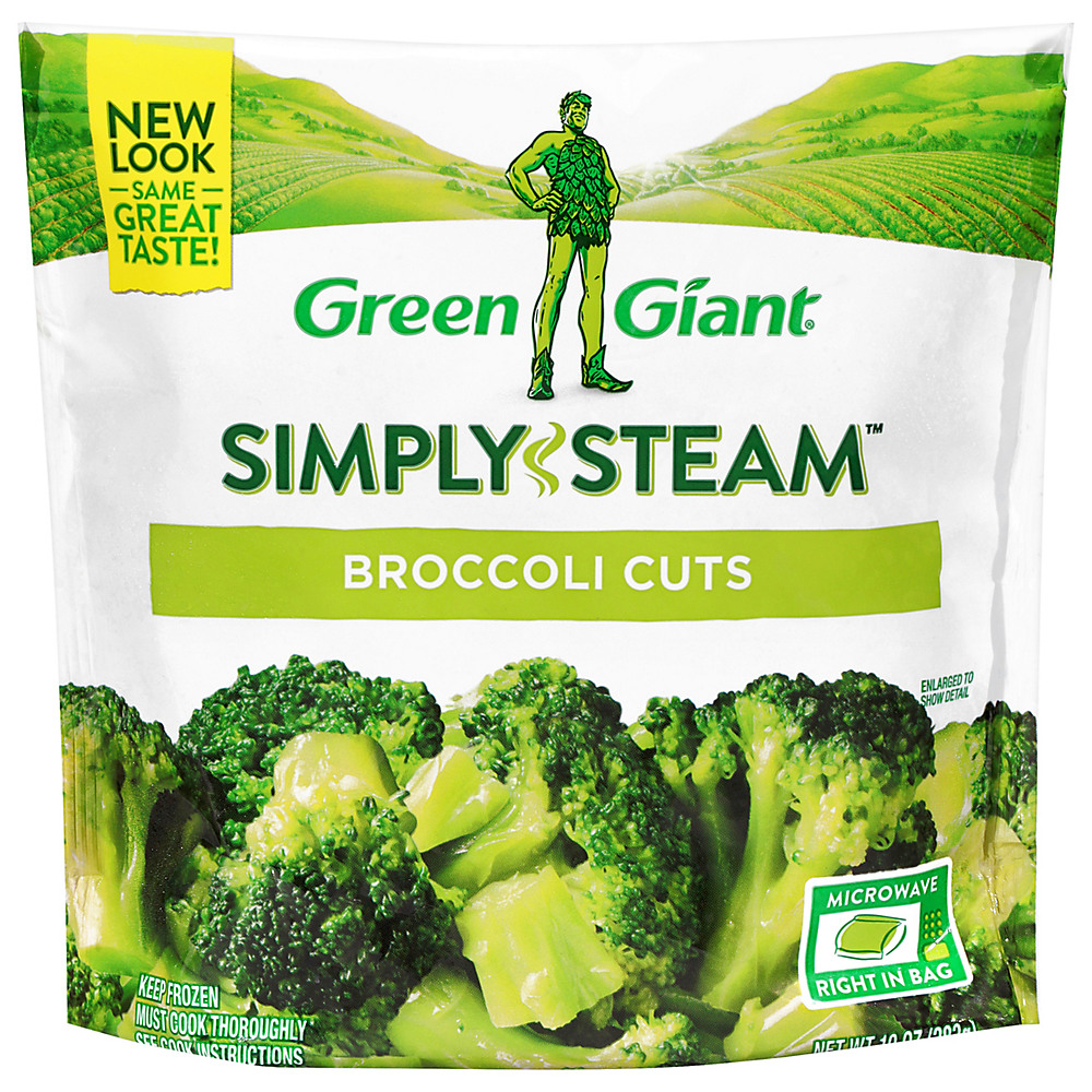 Calories in Green Giant Simply Steam Broccoli Cuts, 10 oz