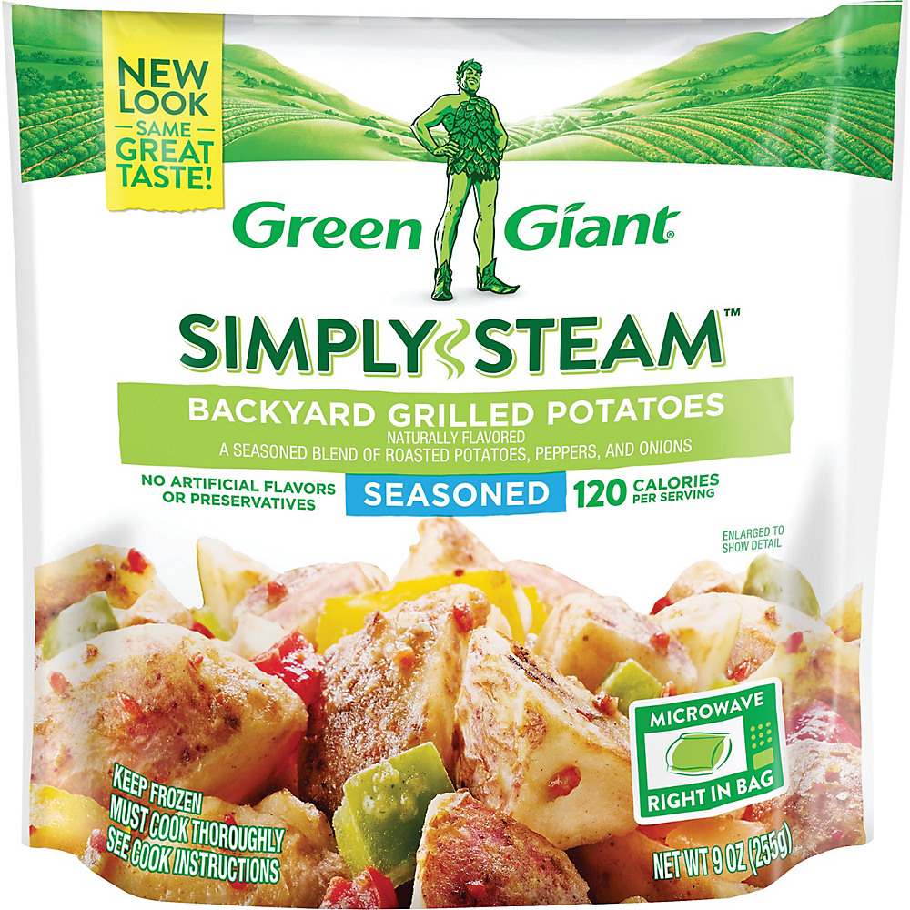 Calories in Green Giant Simply Steam Seasoned Backyard Grilled Potatoes, 9 oz