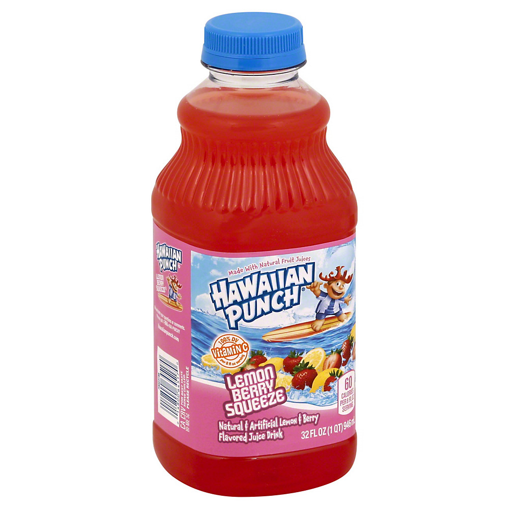 Calories in Hawaiian Punch Lemon Berry Squeeze Juice Drink, 32 oz
