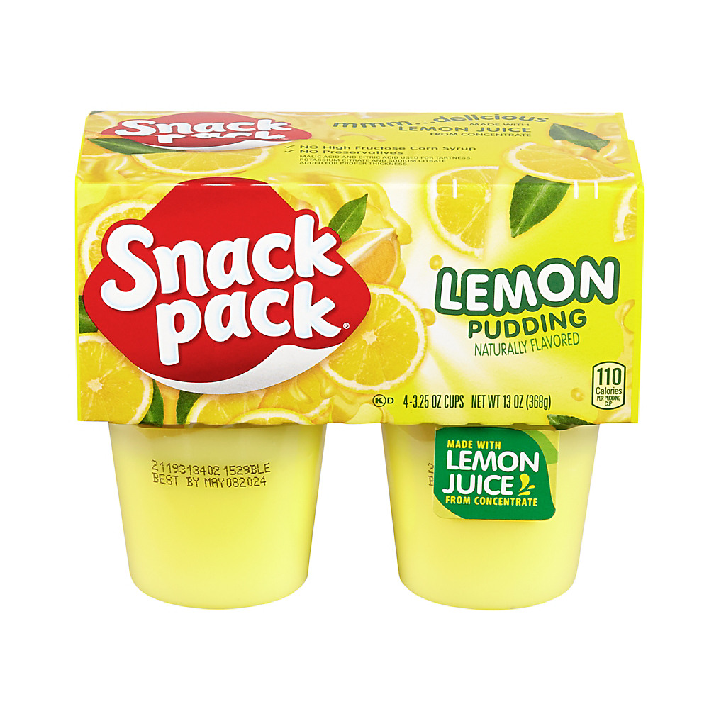 Calories in Hunt's Snack Pack Lemon Pudding Cups, 4 ct