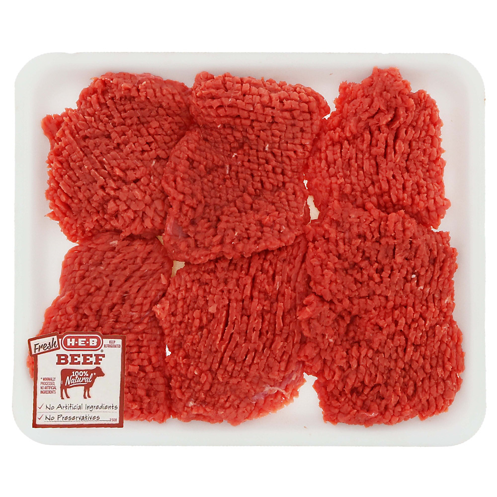 Calories in H-E-B Beef Cube Steak Value Pack, USDA Select, 6-7 steaks, Avg. 1.75 lbs