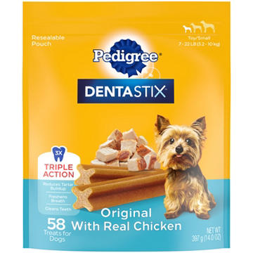 Pedigree Dentastix Toy & Small Breed Dog Treats - Original Flavor, 14 oz