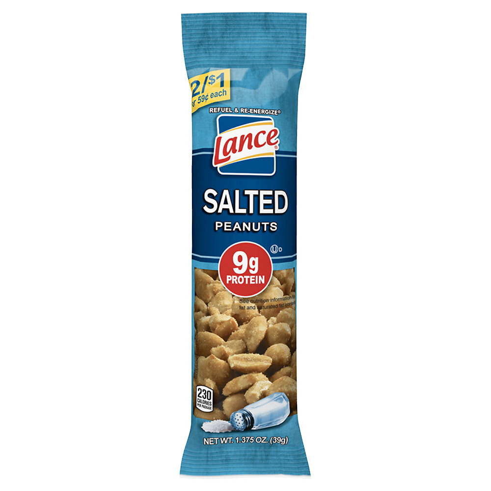 Calories in Lance Salted Peanuts, 1.38 oz