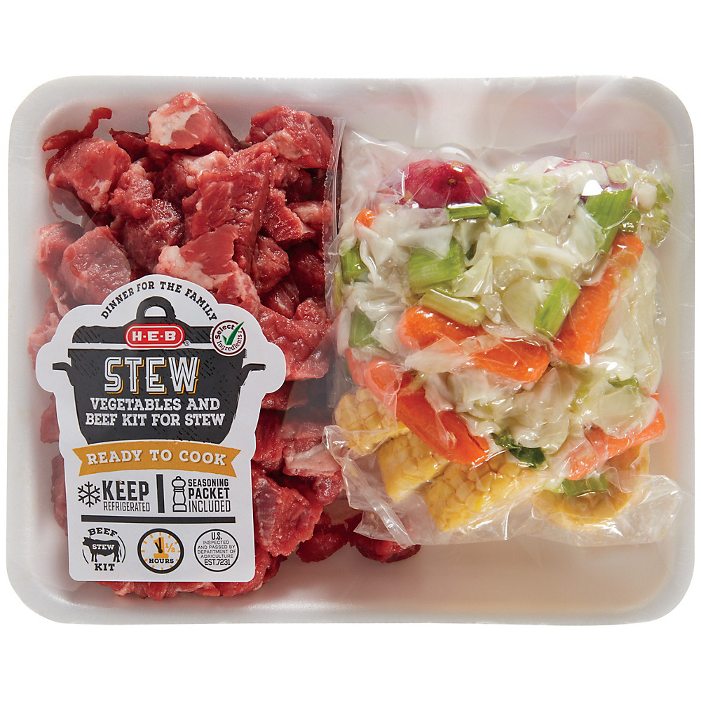 Calories in H-E-B Select Ingredients Beef Stew and Vegetables Caldo Kit, Avg. 2.5 lbs