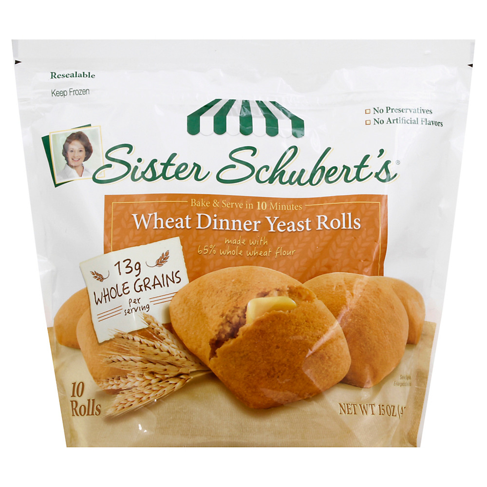 Calories in Sister Schubert's Wheat Dinner Yeast Rolls, 10 ct