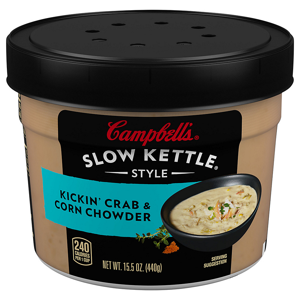Calories in Campbell's Slow Kettle Style Kickin' Crab and Sweet Corn Chowder, 15.5 oz