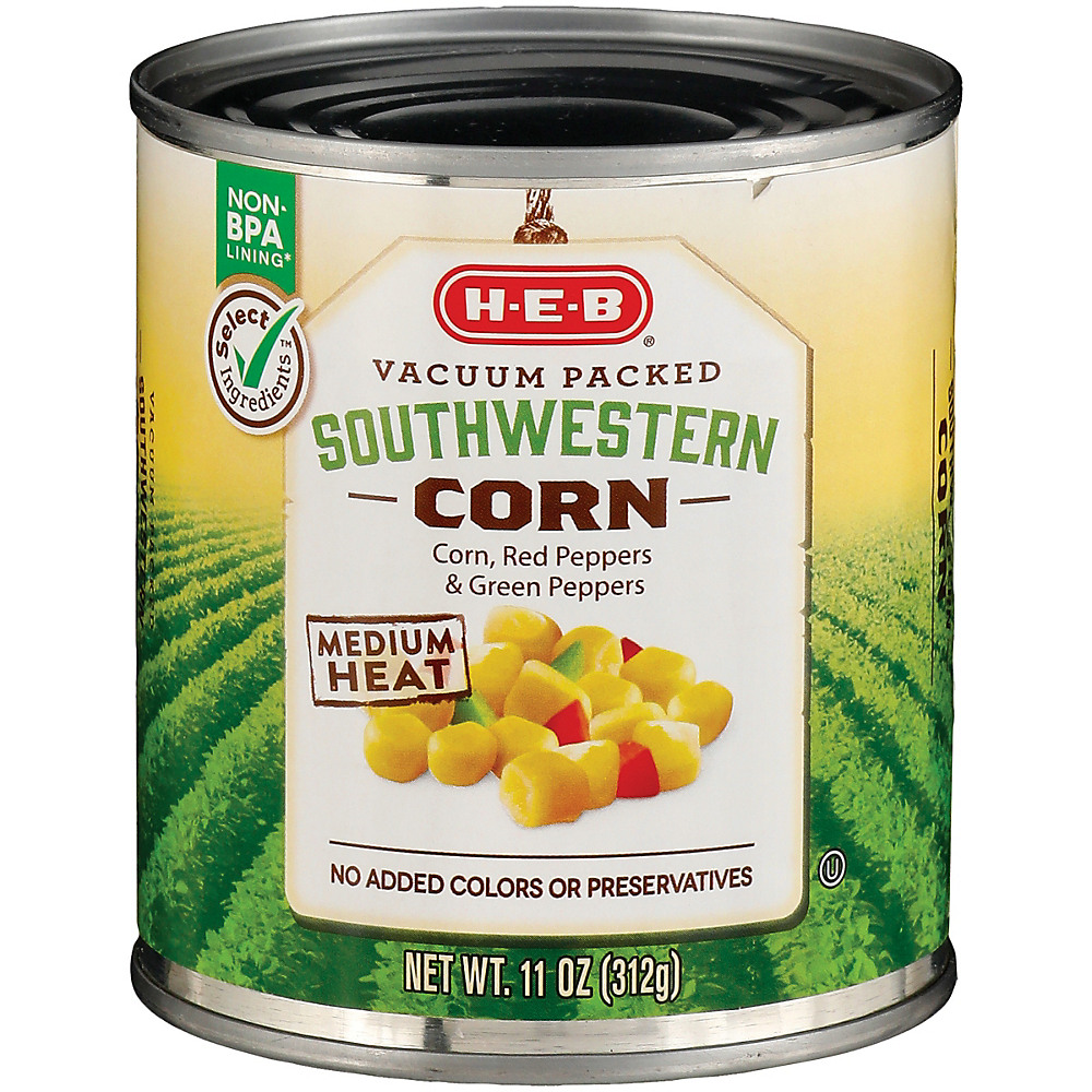 Calories in H-E-B Select Ingredients Southwestern Corn, 11 oz