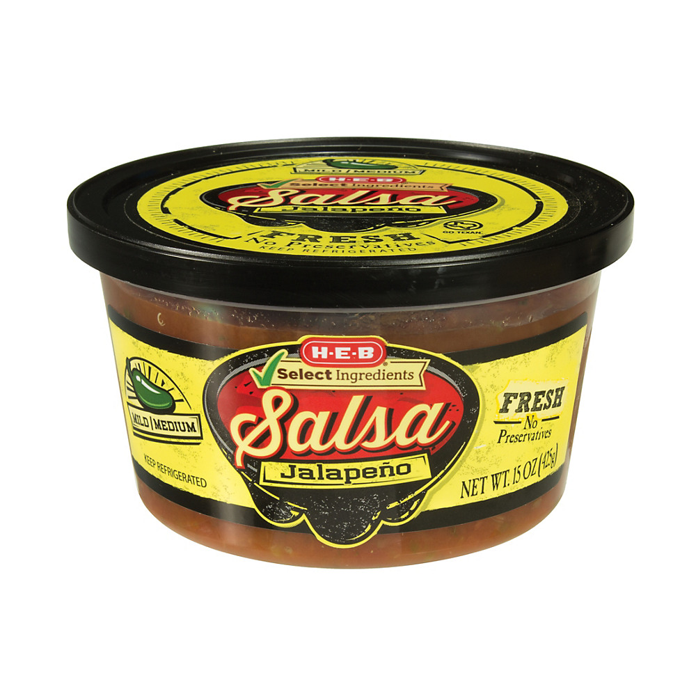 Calories in H-E-B Select Ingredients Mild/Medium Jalapeno Salsa, 15 oz