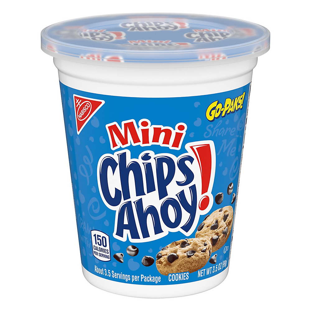 Calories in Nabisco Mini Chips Ahoy! Go-Paks! Real Chocolate Chip Cookies, 3.5 oz