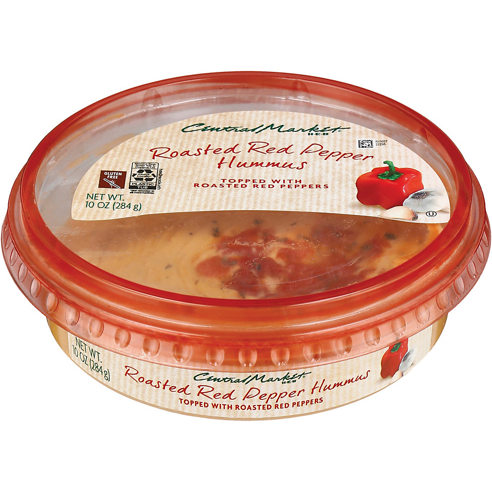 Calories in Central Market Roasted Red Pepper Hummus, 10 oz