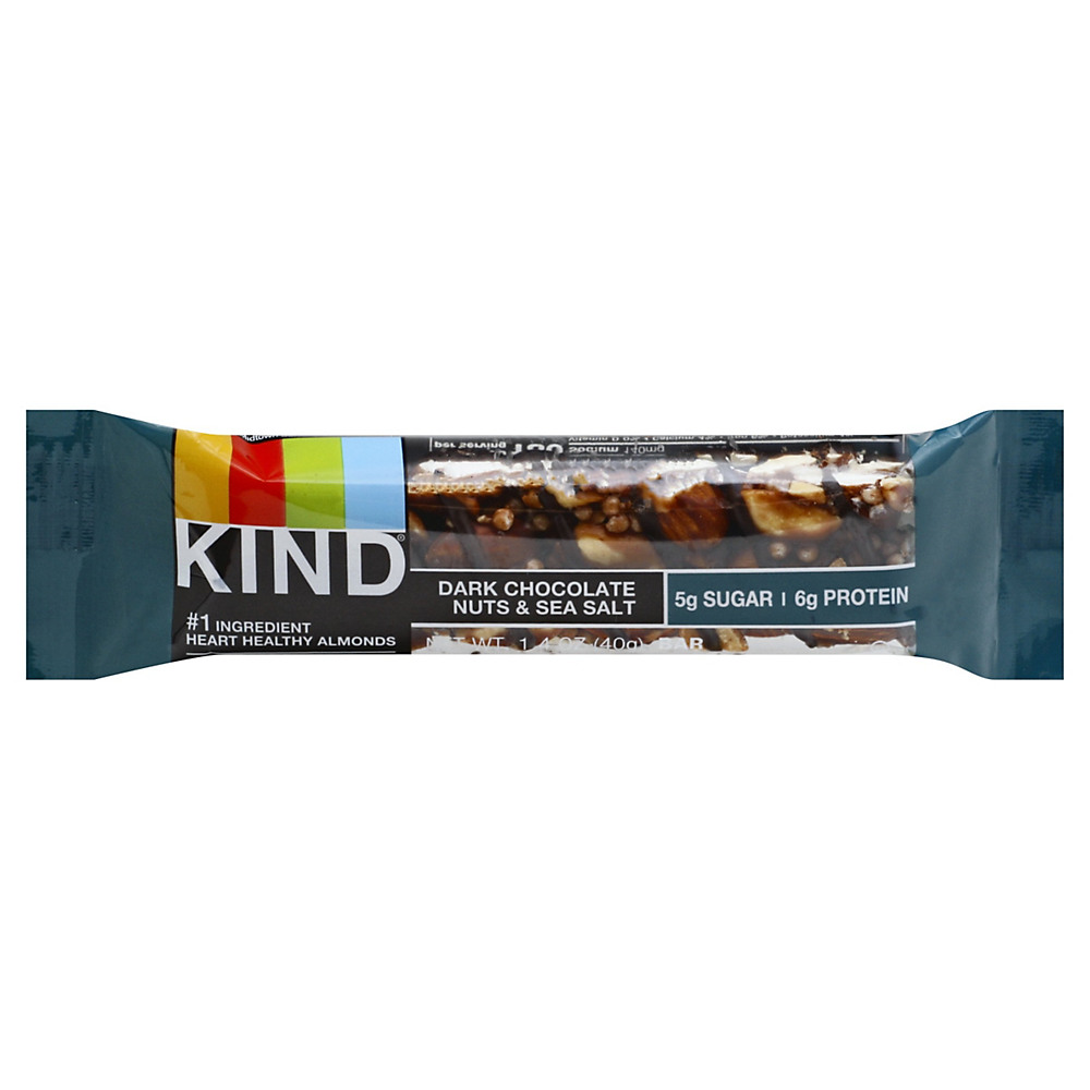 Calories in Kind Nuts & Spices Dark Chocolate Nuts & Sea Salt Bar, 1.4 oz