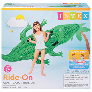 Intex Giant Gator Ride-On Inflatable, 80" x 45"