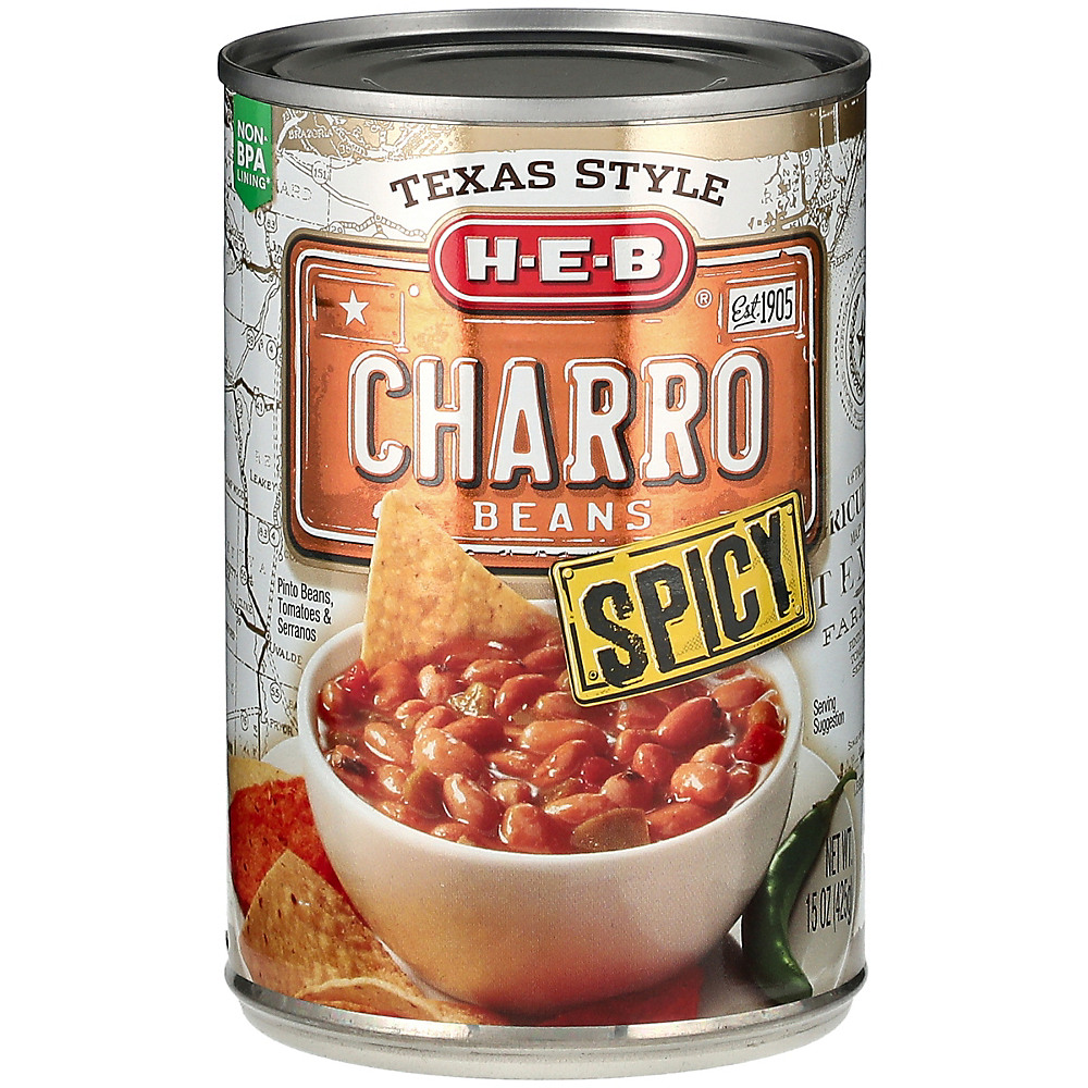 Calories in H-E-B Texas Style Spicy Charro Beans, 15 oz