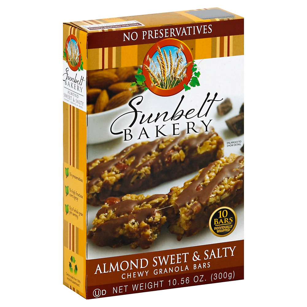 Calories in Sunbelt Sweet & Salty Almond Granola Bars, 10 ct