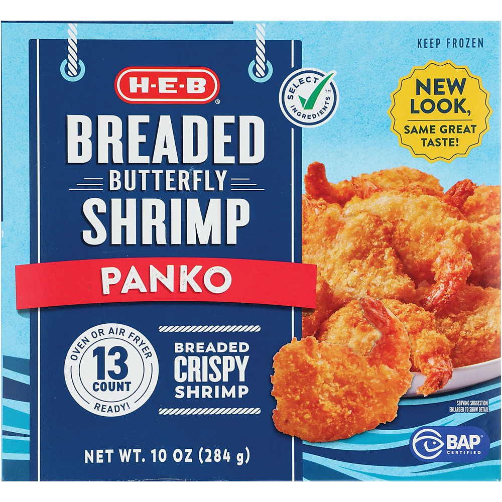 Calories in H-E-B Jumbo Butterfly Shrimp, 10.5 oz