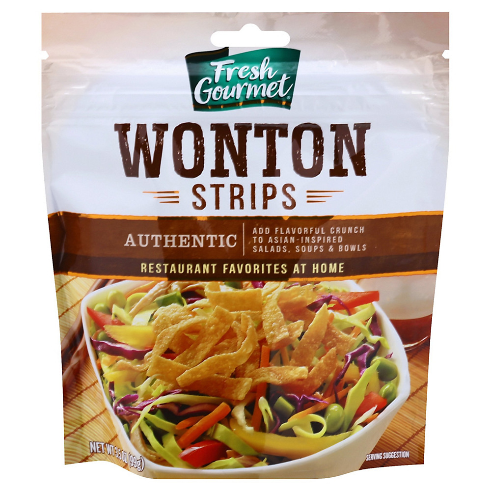 Calories in Fresh Gourmet Authentic Wonton Strips, 3.5 oz