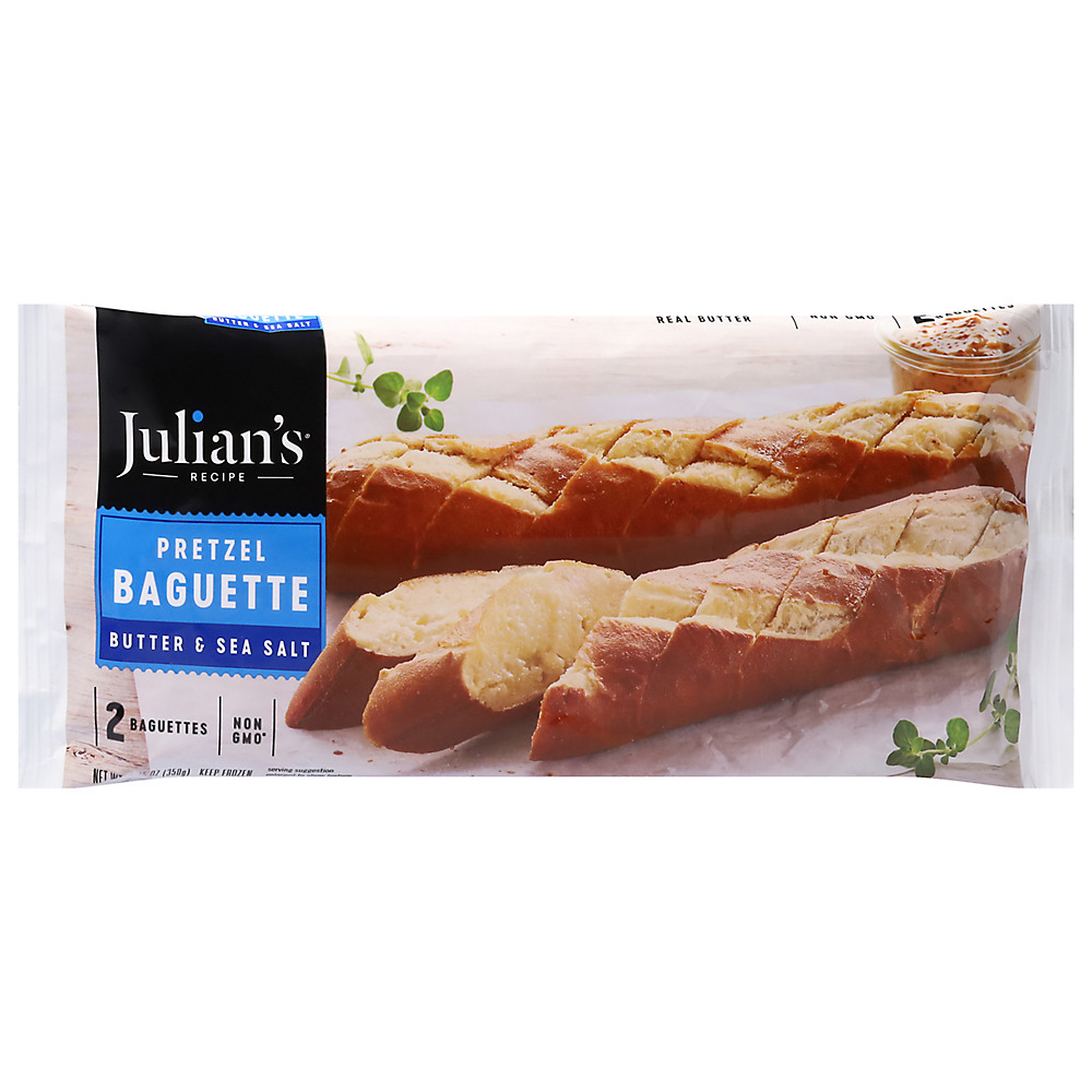 Calories in Julian's Recipe Butter & Sea Salt European Style Pretzel Baguettes, 2 ct