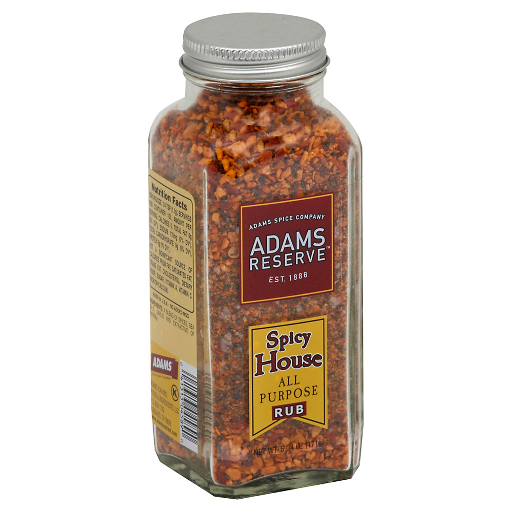 Calories in Adams Reserve Spicy House All Purpose Rub, 6.04 oz