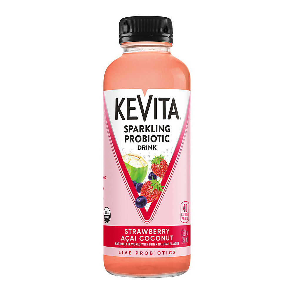 Calories in KeVita Strawberry Acai Coconut Sparkling Probiotic Drink, 15.2 oz