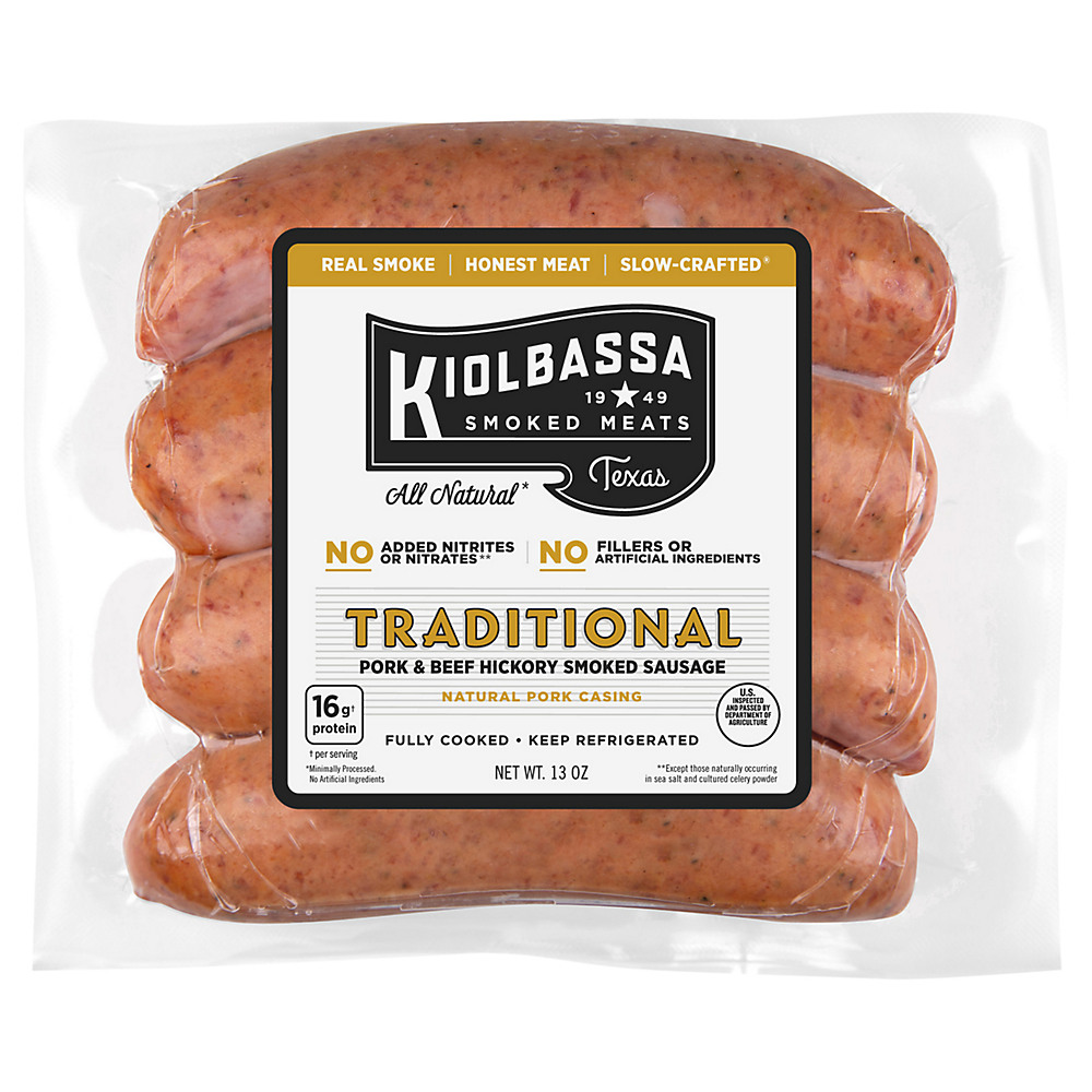 Calories in Kiolbassa All Natural Premium Polish Smoked Sausage, 4 ct