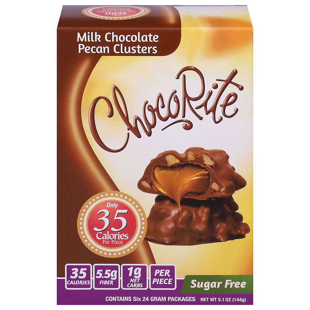 Calories in ChocoRite Sugar Free Chocolate Pecan Cluster Value Pack, 6 CT