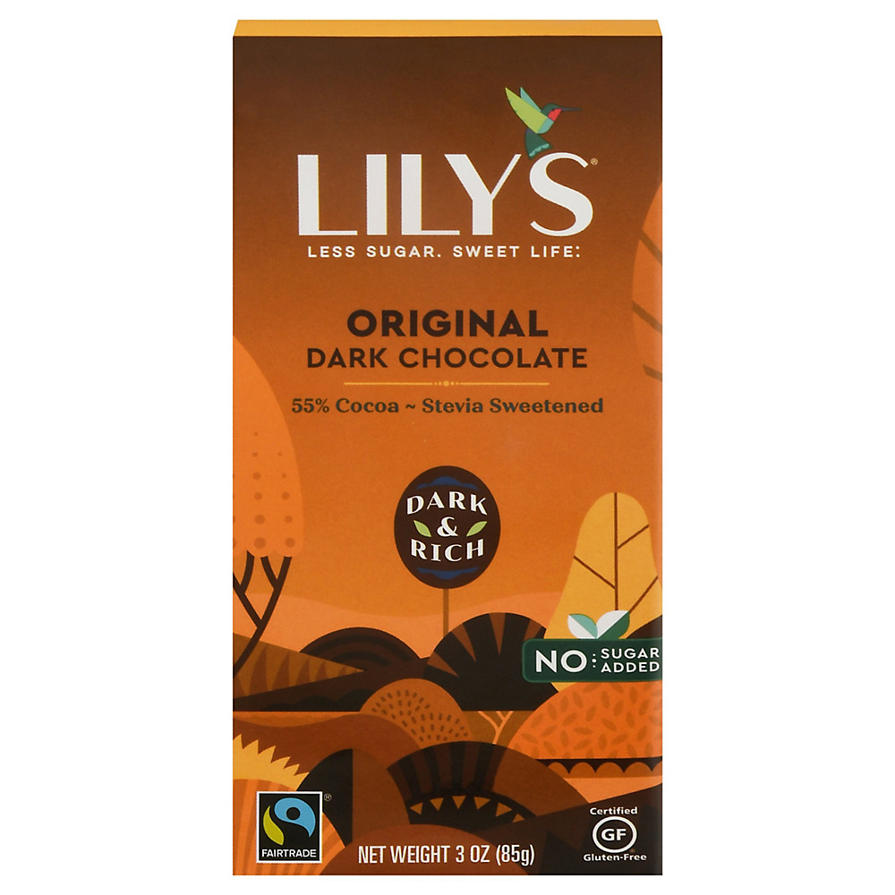 Calories in Lily's Original Dark Chocolate Bar, 3 oz
