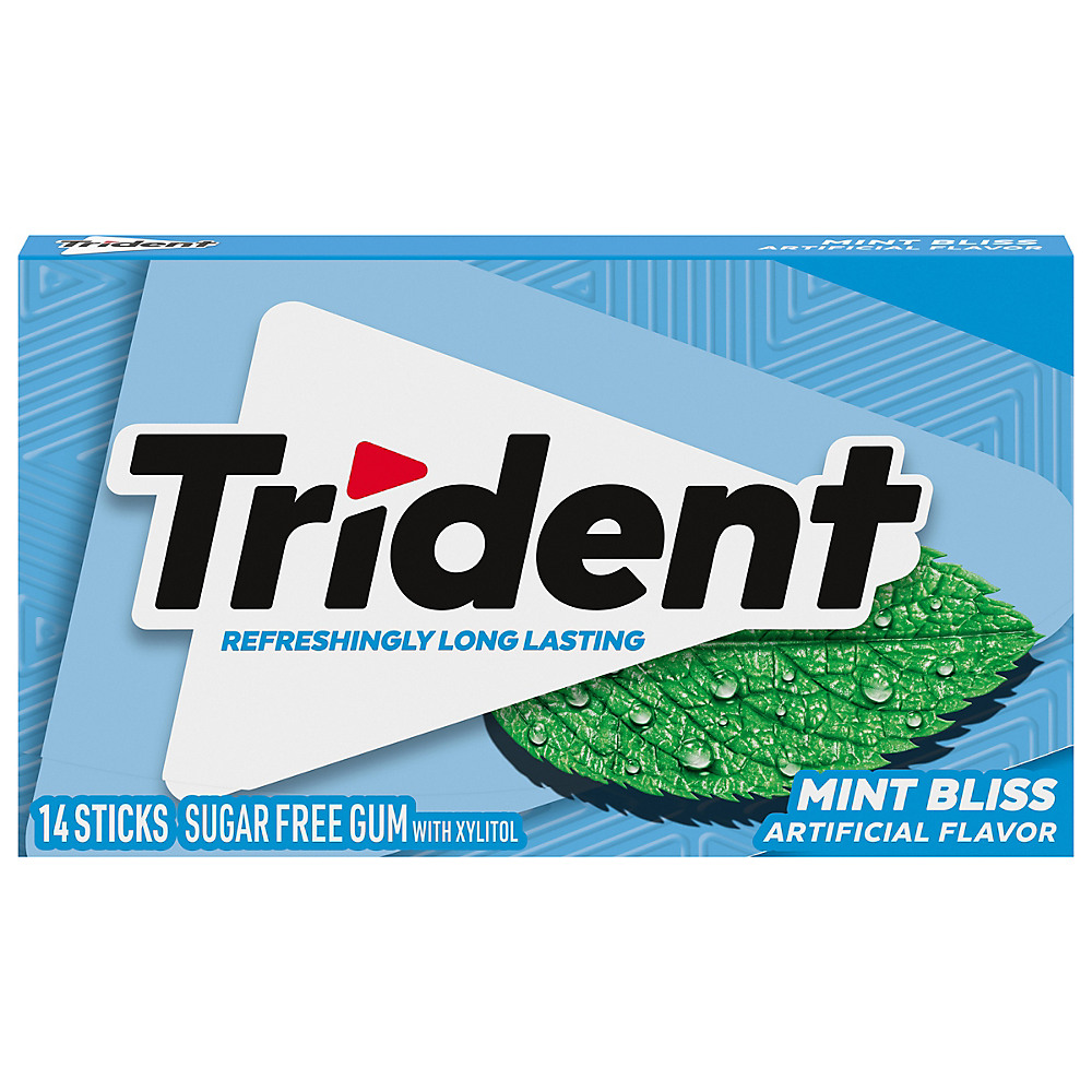 Calories in Trident Mint Bliss Sugar Free Gum, 14 ct