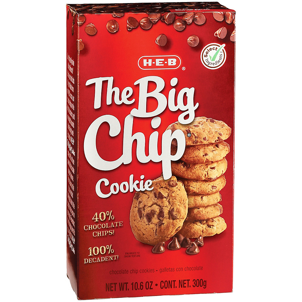 Calories in H-E-B Select Ingredients The Big Chip Chocolate Chip Cookies, 10.6 oz