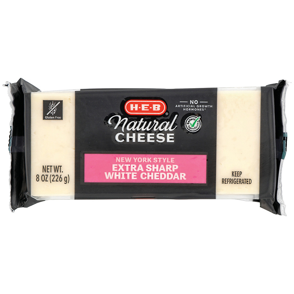 Calories in H-E-B Select Ingredients New York Extra Sharp Cheddar Cheese, 8 oz