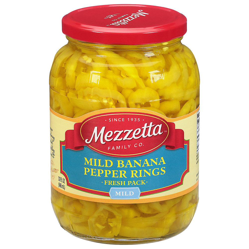 Calories in Mezzetta Deli-Sliced Mild Pepper Rings, 32 oz