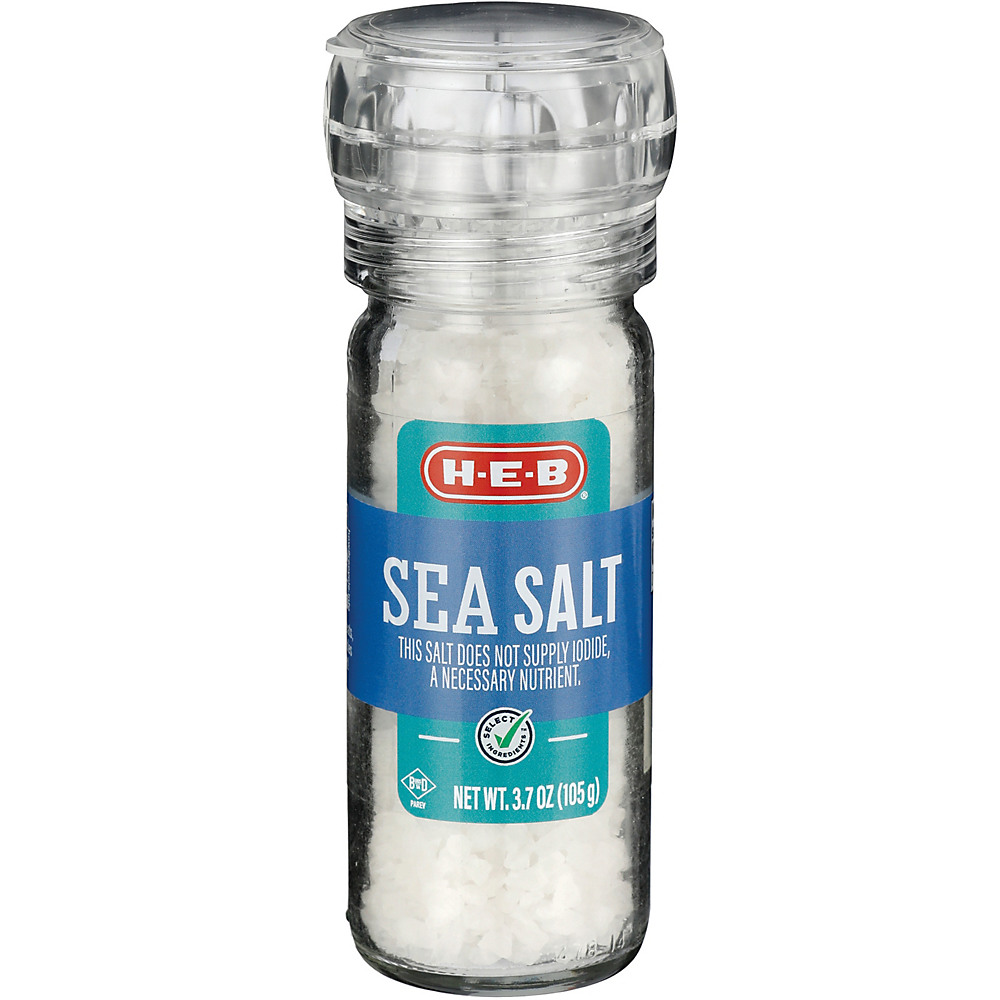Calories in H-E-B Mediterranean Sea Salt with Grinder, 3.7 oz