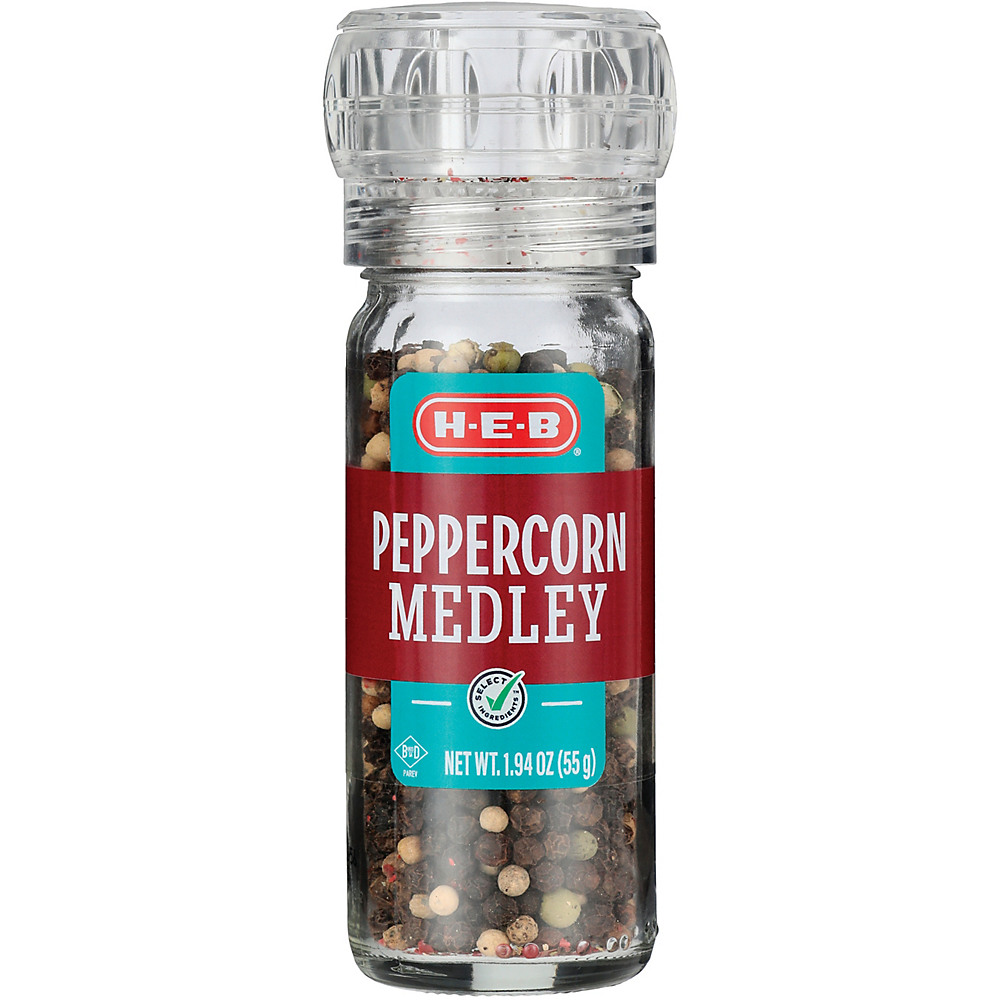 Calories in H-E-B Peppercorn Medley Grinder, 1.94 oz