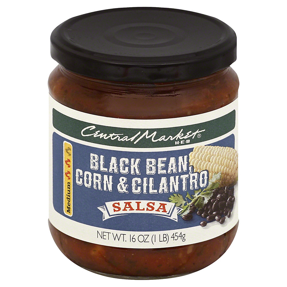 Calories in Central Market Medium Black Bean, Corn & Cilantro Salsa, 16 oz