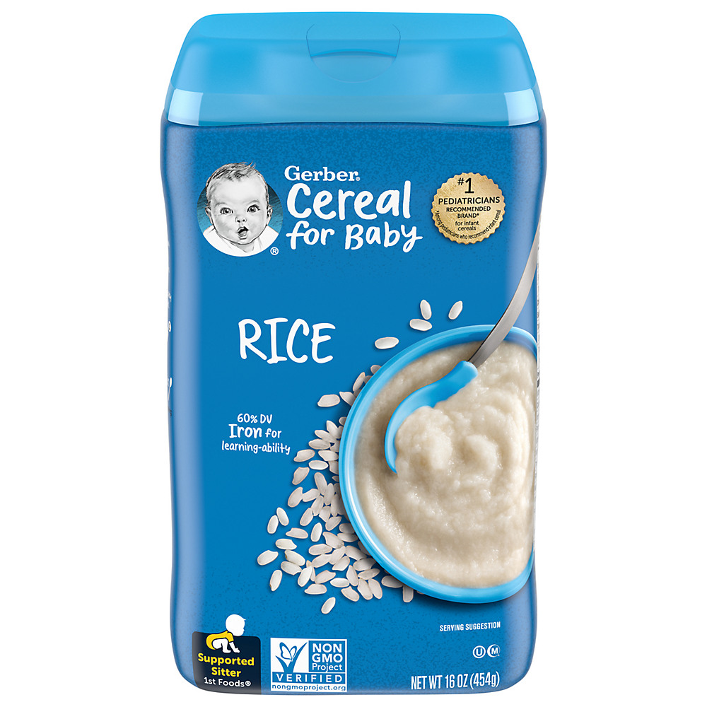 Calories in Gerber 1st Foods Cereal Single Grain Rice, 16 oz