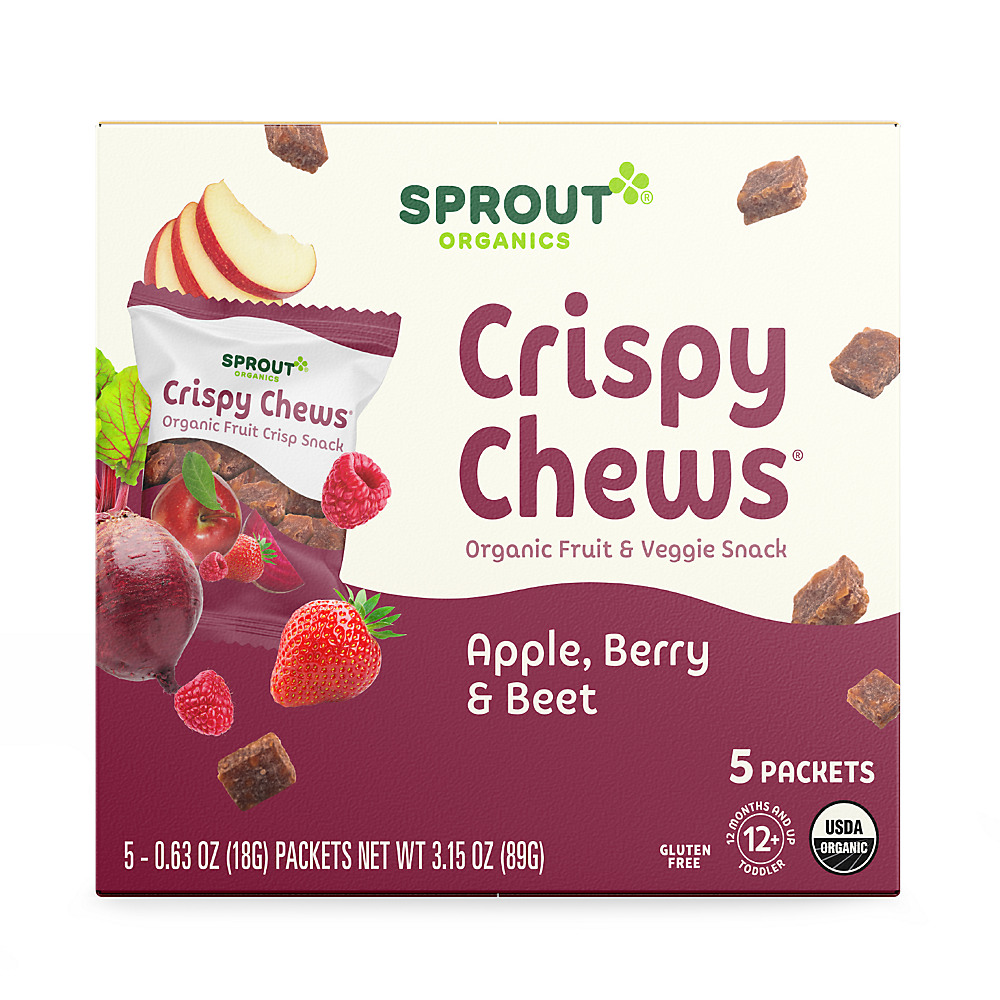 Calories in Sprout Toddler Crispy Chews Red Fruit Beet & Berry, 3.15 oz
