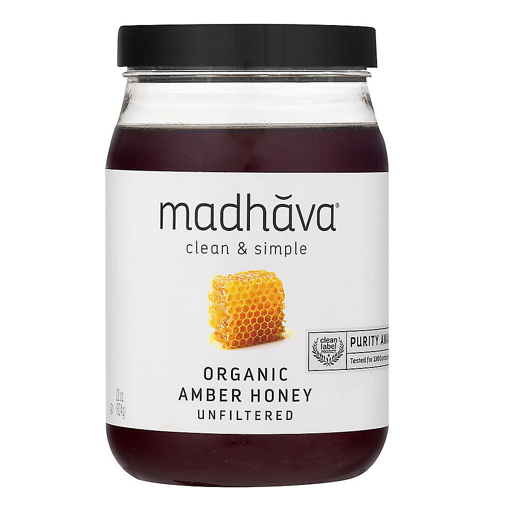 Calories in Madhava Organic Amber Honey, 22 oz