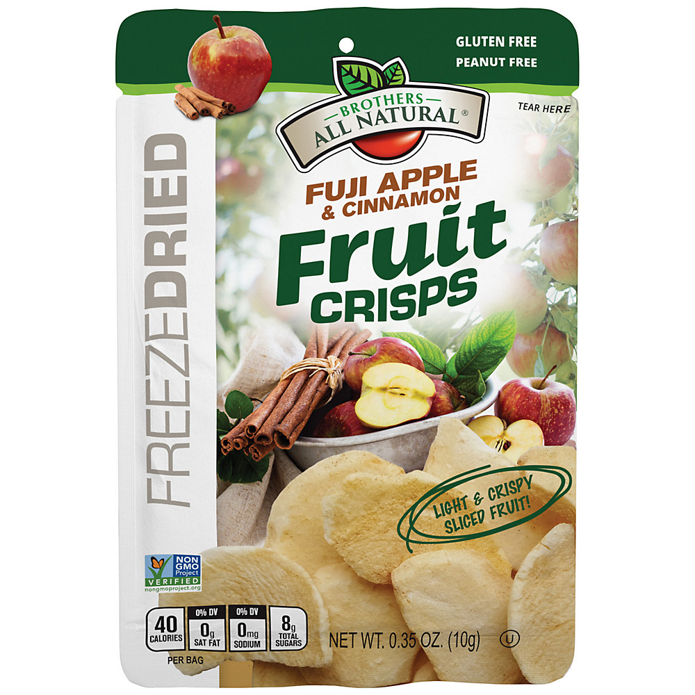 Calories in Brothers All Natural Fuji Apple Cinnamon Freeze-Dried Fruit Crisps, 0.35 oz