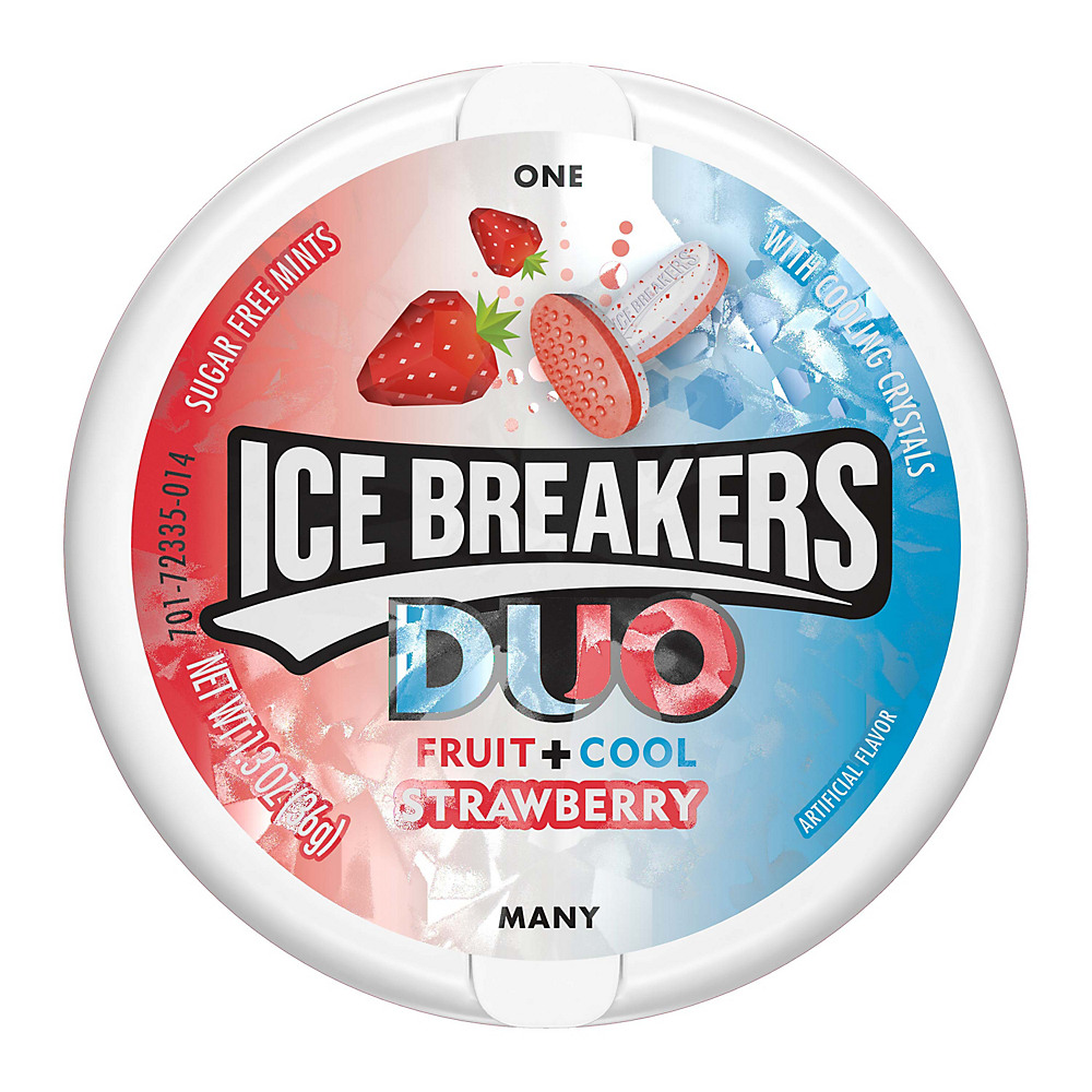 Calories in Ice Breakers Duo Strawberry Mints, 1.3 oz