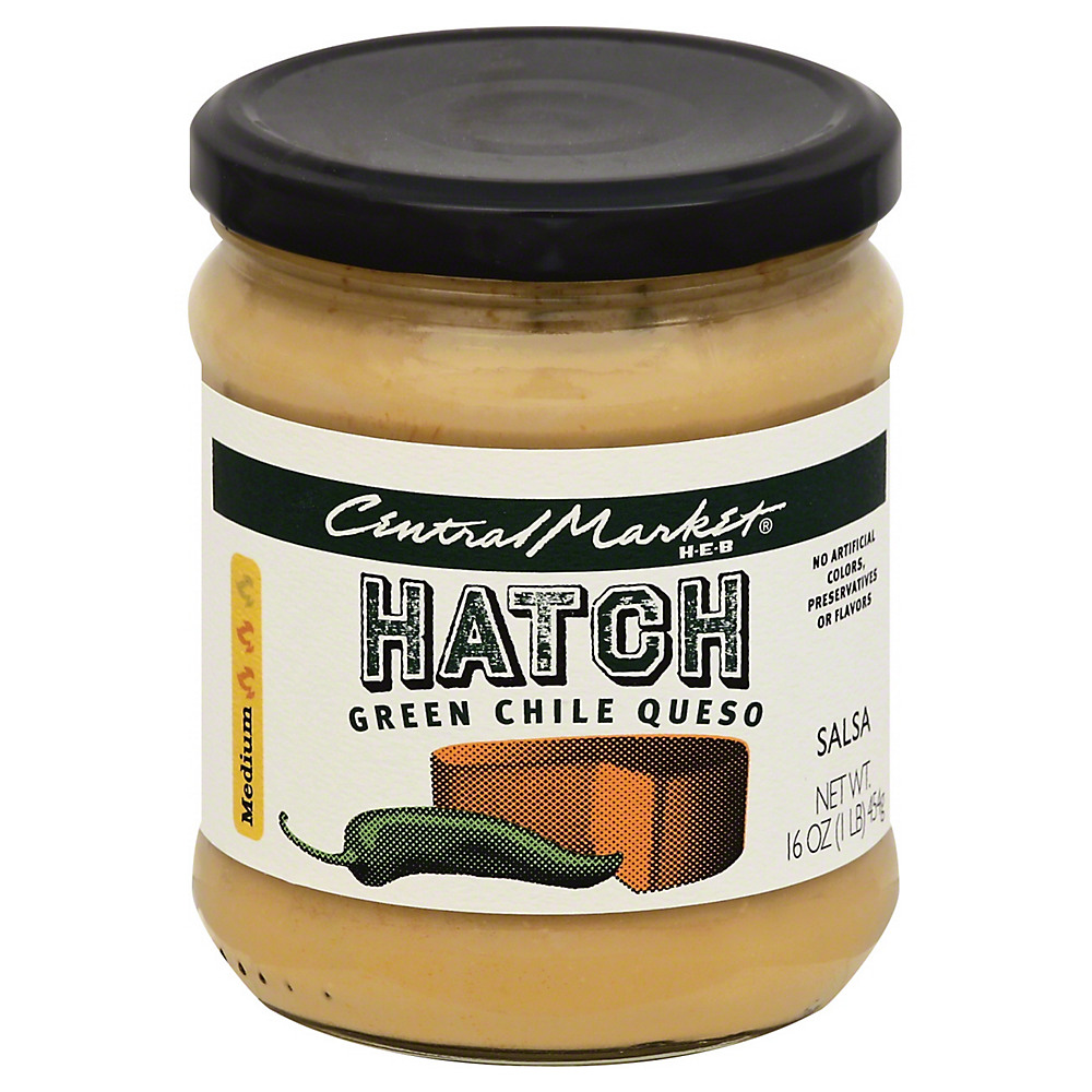 Calories in Central Market Hatch Green Chile Queso, 16 oz