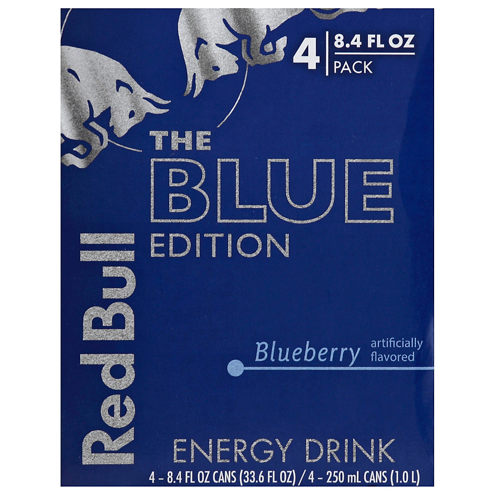 Calories in Red Bull The Blue Edition Energy Drink 8.4 oz Cans, 4 pk