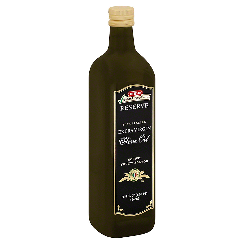 Calories in H-E-B Select Ingredients Reserve 100% Italian Extra Virgin Olive Oil, 25.5 oz