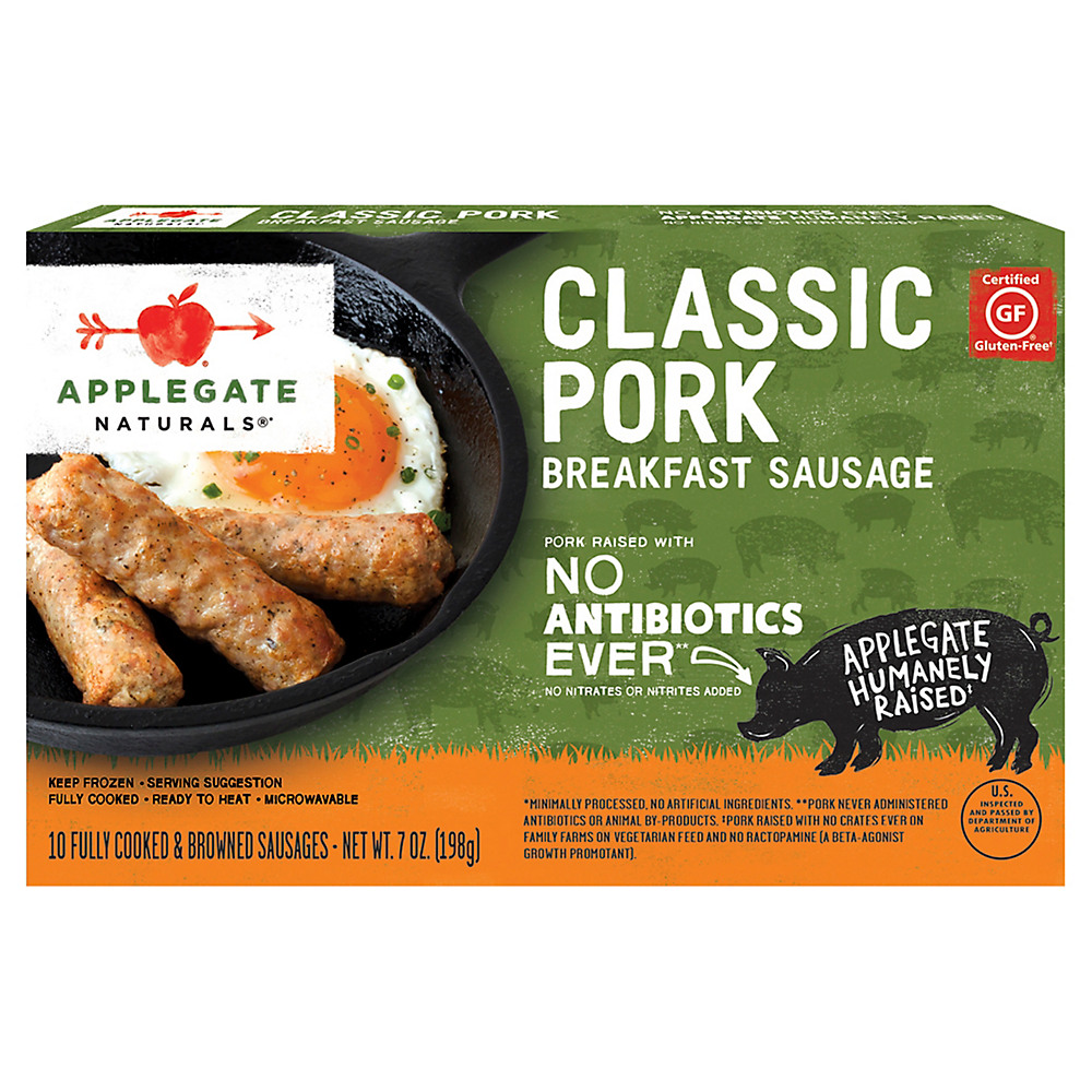 Calories in Applegate Naturals Classic Pork Breakfast Sausage , 7 oz
