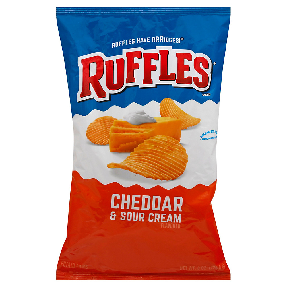 Calories in Ruffles Cheddar Sour Cream Potato Chips, 8 oz