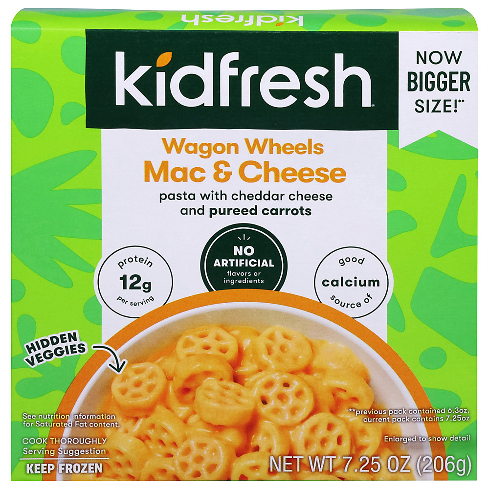 Calories in Kidfresh Wagon Wheels Mac 'n Cheese, 6.3 oz