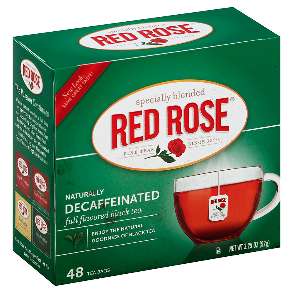 Calories in Red Rose Decaffinated Tea Bags, 48 ct