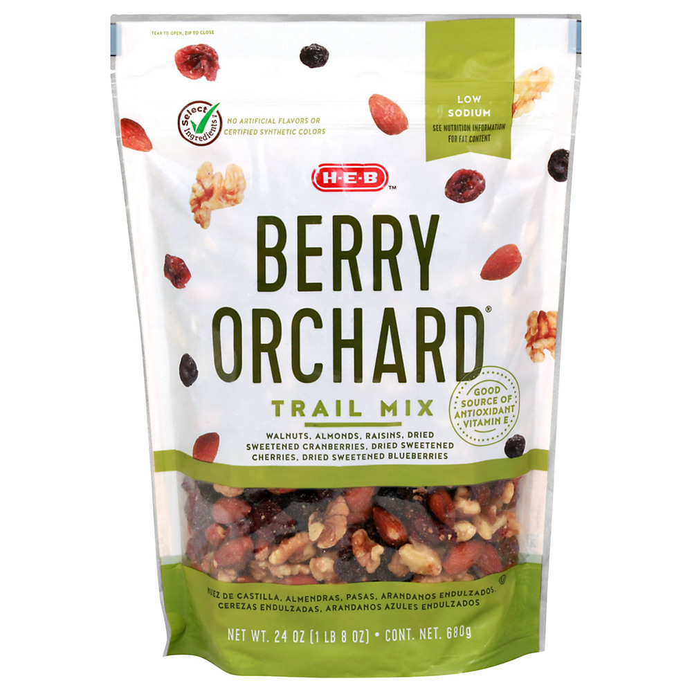 Calories in H-E-B Select Ingredients Trail Mix Berry Orchard, 24 oz