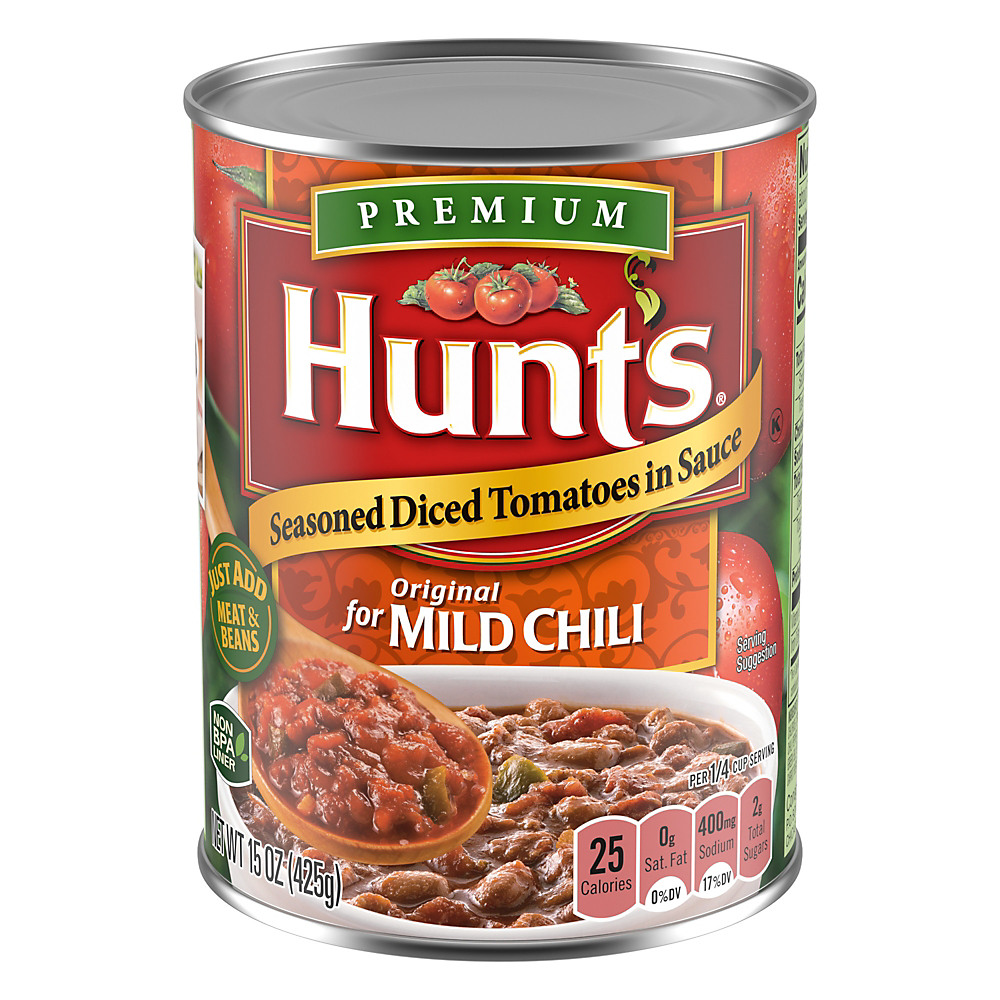 Calories in Hunt's Diced Tomato Sauce For Chili, 15 oz