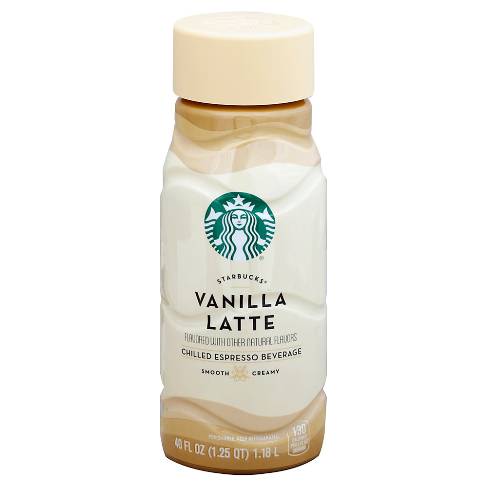Calories in Starbucks Vanilla Latte Chilled Espresso Beverage, 40 oz