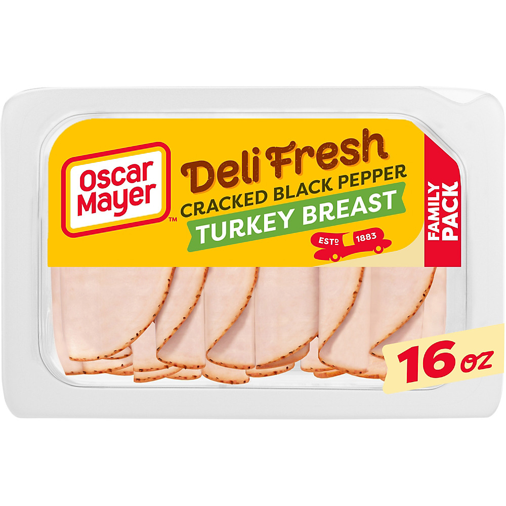 Calories in Oscar Mayer Cracked Black Pepper Turkey Breast Family Pack , 16 oz