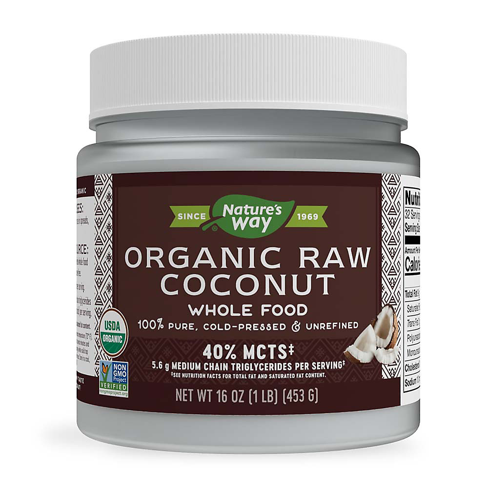 Calories in Nature's Way Organic Raw Whole Coconut, 16 oz